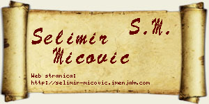 Selimir Mićović vizit kartica